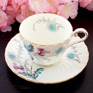 Vintage Aynsley Wayside Bone China Tea Cup & Saucer England